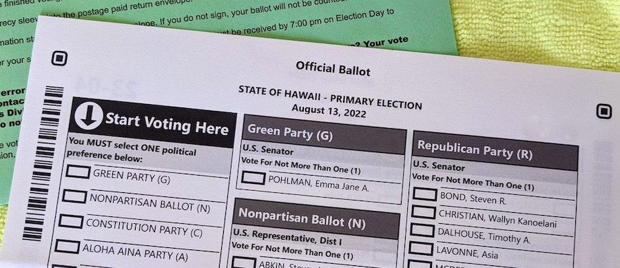 Hawaii Files Photo of the Day - VOTE!